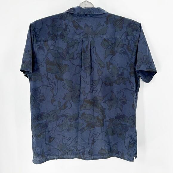 Prana Caplan shirt muted tropical print button down short sleeve cotton size XL - Picture 2 of 8